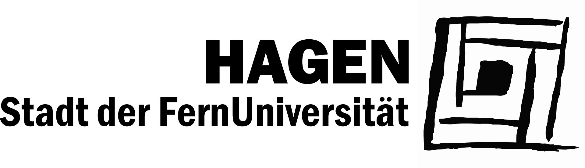 Logo der Stadt Hagen (schwarz-weiß) mit externem Link zur Homepage der Stadt Hagen