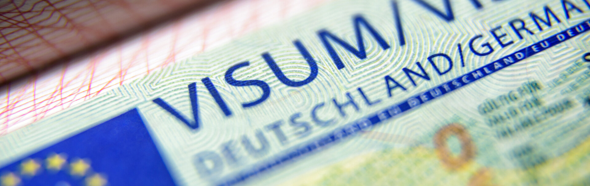 Ausschnitt eines Visa-Dokuments für Deutschland.