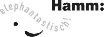 Logo der Stadt Hamm (schwarz-weiß) mit externem Link zur Homepage der Stadt Hamm