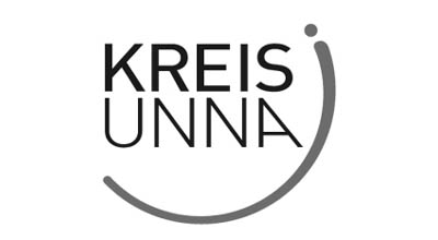 Logo des Kreises Unna (schwarz-weiß) mit externem Link zur Homepage des Kreises Unna
